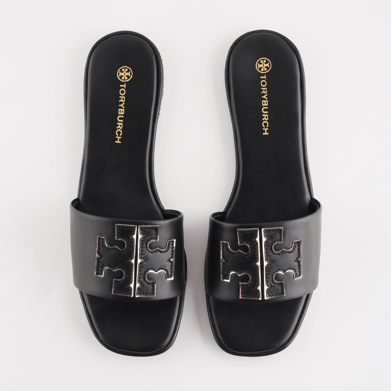 Tory Big Logo Black Flats