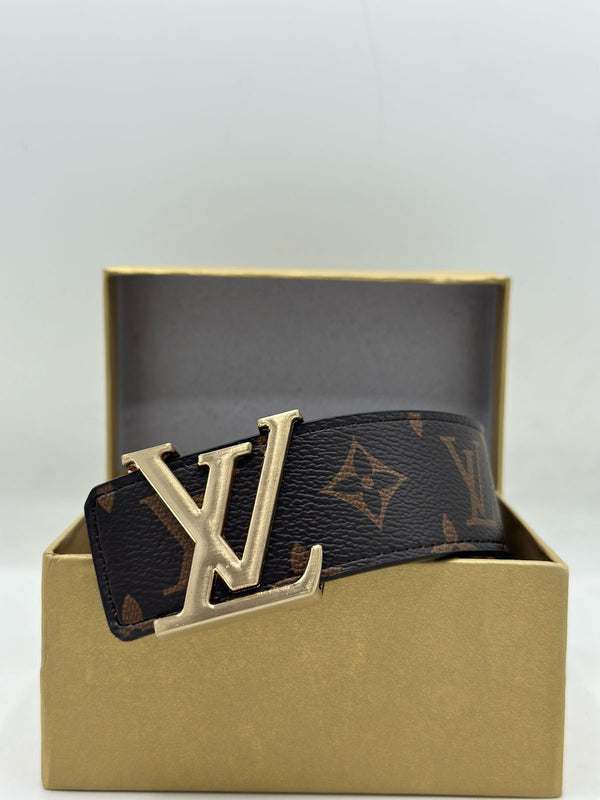 LV Belt Brown Flower