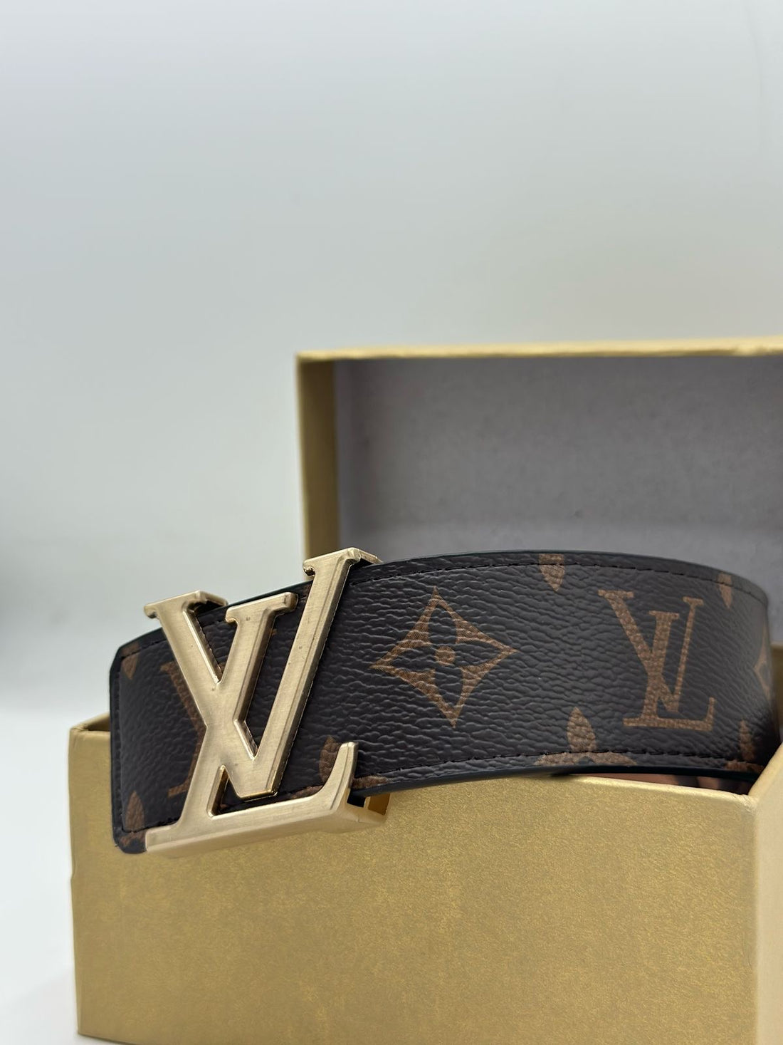LV Belt Brown Flower