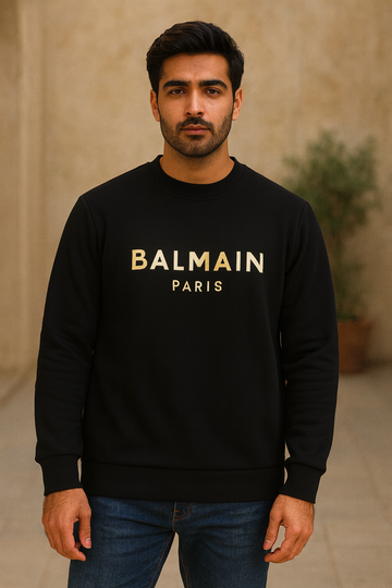 Balmain Gold Logo Sweatshirt