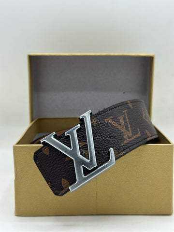 LV Belt Silver Flower