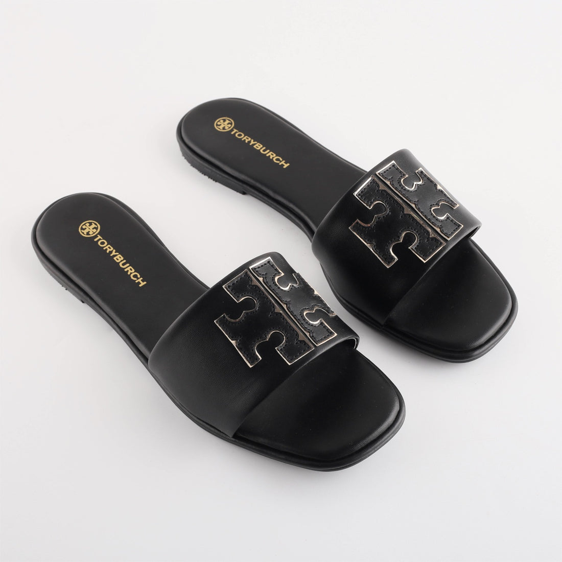 Tory Big Logo Black Flats