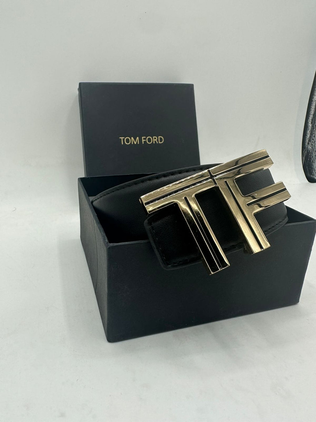 Tom Ford  iconic "TF" golden Belts