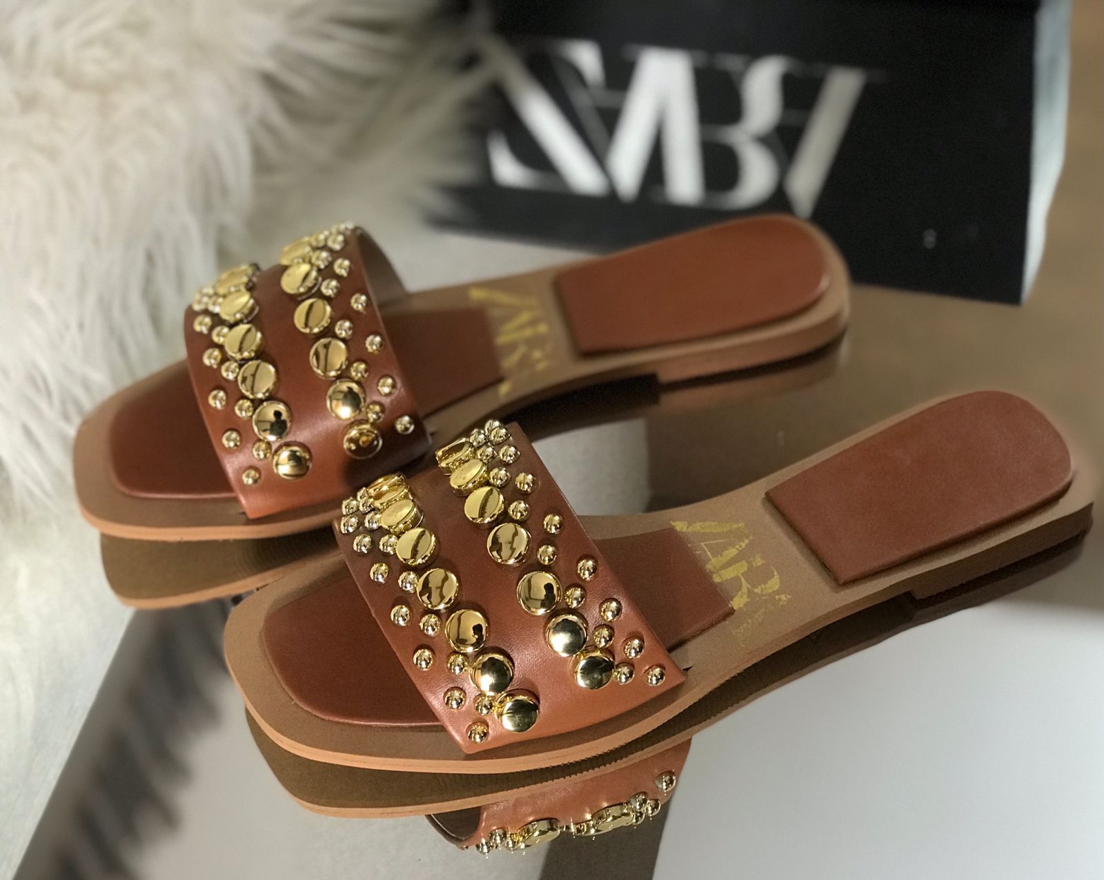 ZARA flat sandals