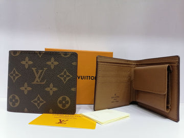 Louis Vuitton Brown Flower Bifold Wallet