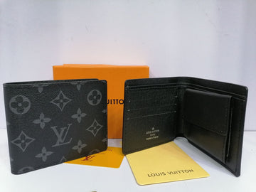 Louis Vuitton Black Flower Bifold Wallet