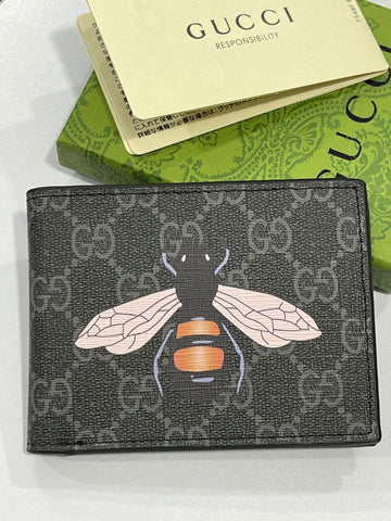 Gucci Bee Print Bi-fold Wallet