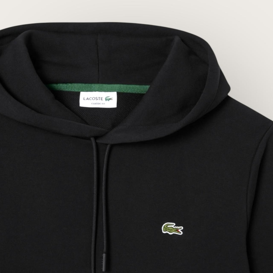 Lacoste Green Logo black Hoodie