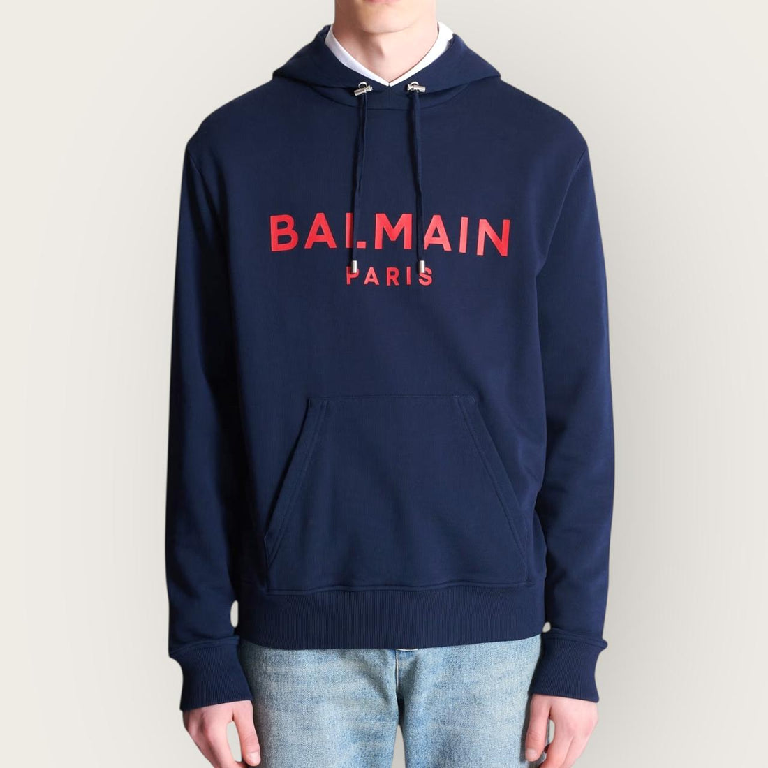 BALMAIN Navy Blue Hoodie