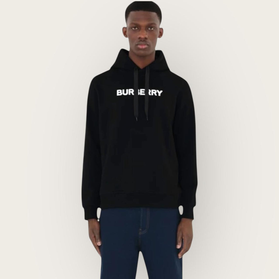 BURBERRY  White Text Black Hoodie