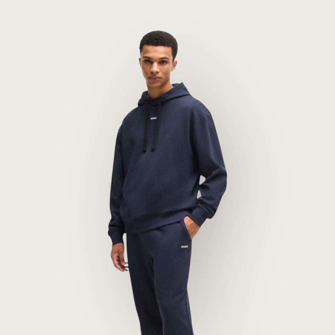 HUGO White Logo Hoodie