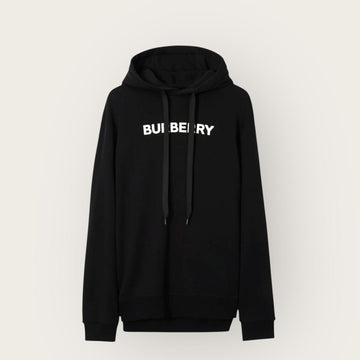BURBERRY  White Text Black Hoodie