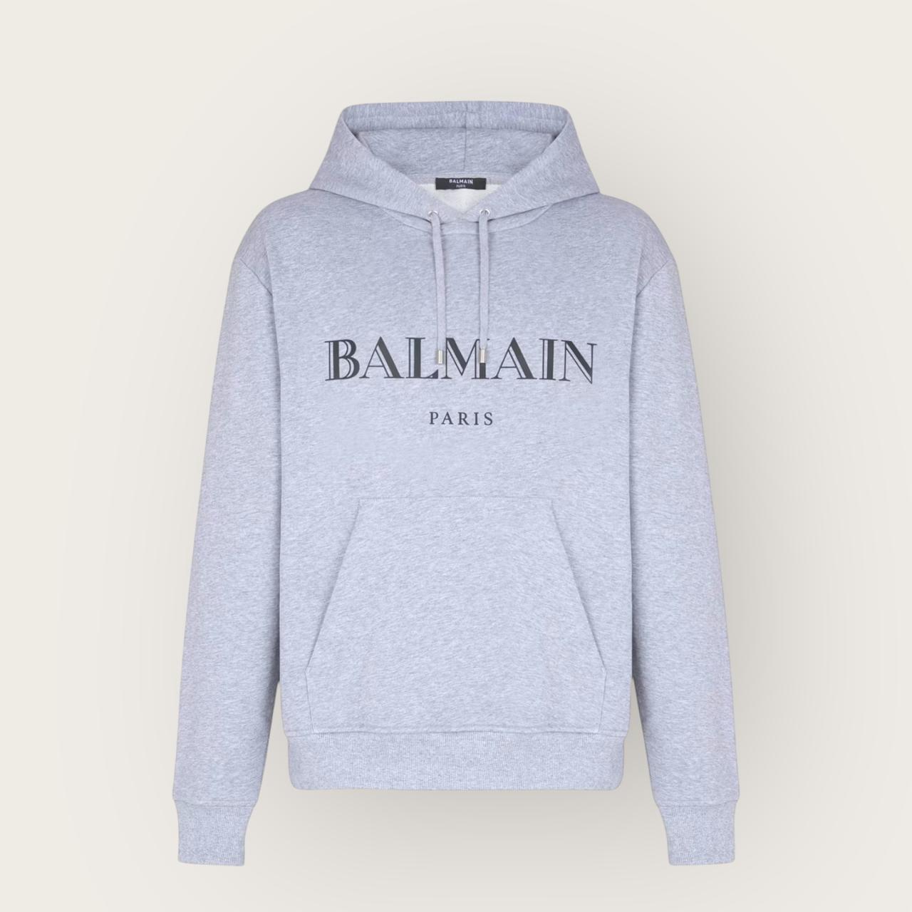 BALMAIN Grey Hoodie