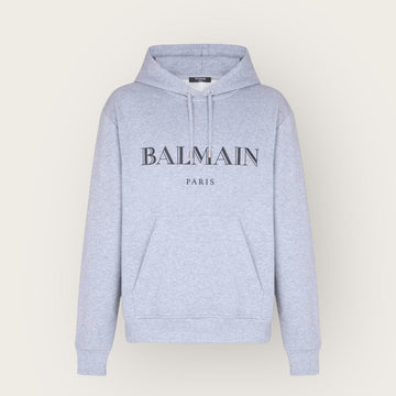 BALMAIN Grey Hoodie