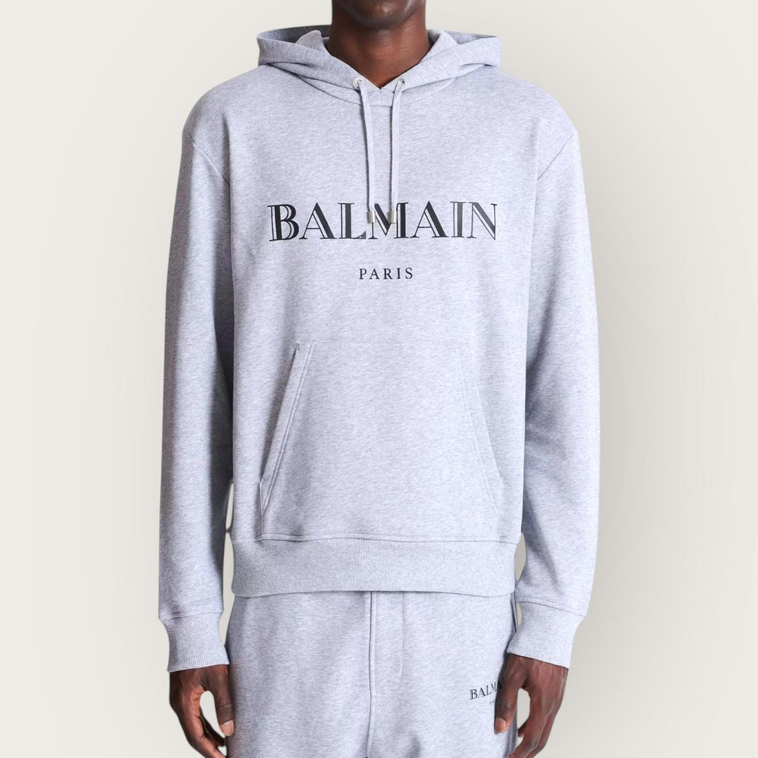 BALMAIN Grey Hoodie