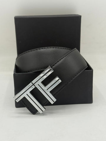 Tom Ford  iconic "TF" Silver Belts