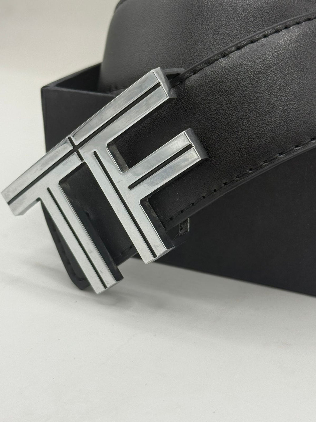 Tom Ford  iconic "TF" Silver Belts
