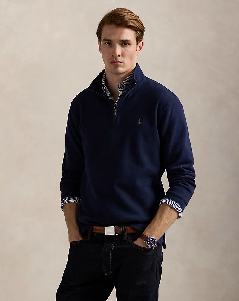 RL Polo Quarter-Zip Sweatshirt  Navy