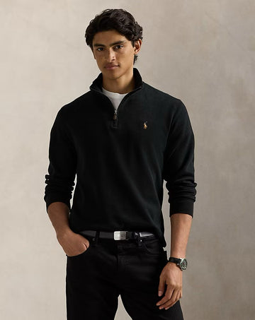 RL Polo Quarter-Zip Sweatshirt Black