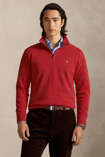 RL Polo Quarter-Zip Sweatshirt Red