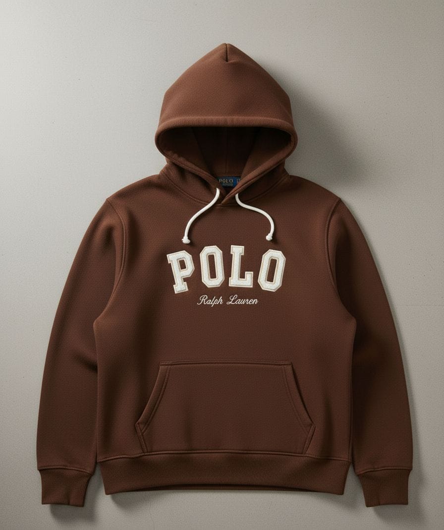 POLO Cream Logo Chocolate hoodie