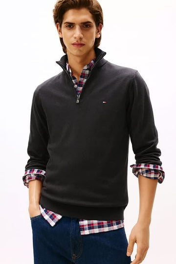 TH Quarter-Zip Sweatshirt Dark Grey