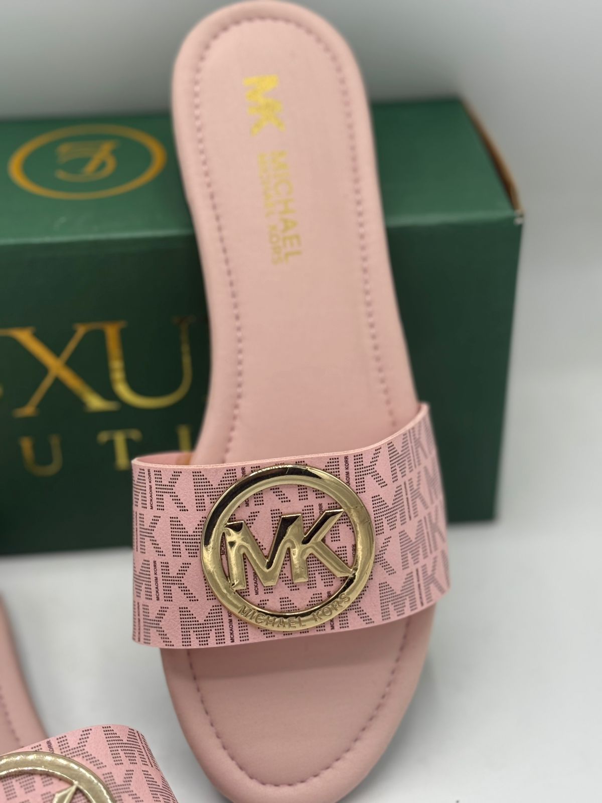 MK Logo Pink Flats