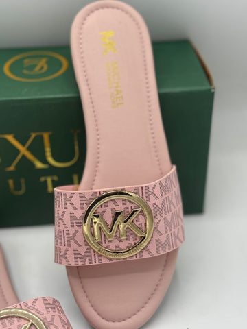 MK Logo Pink Flats