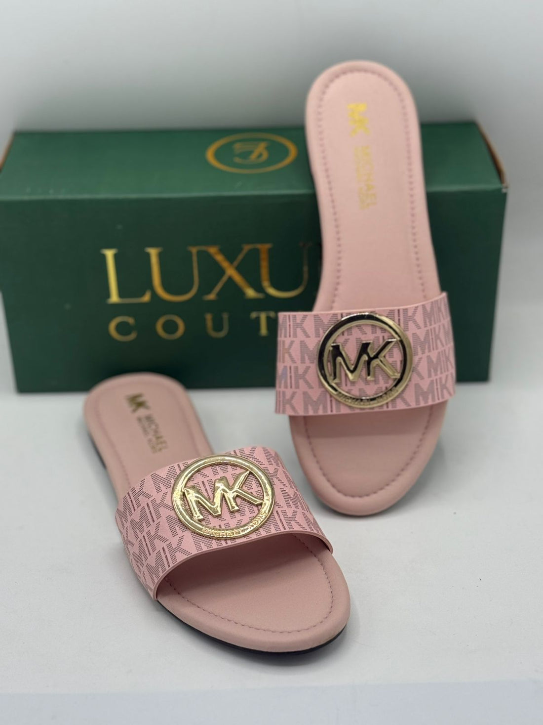 MK Logo Pink Flats