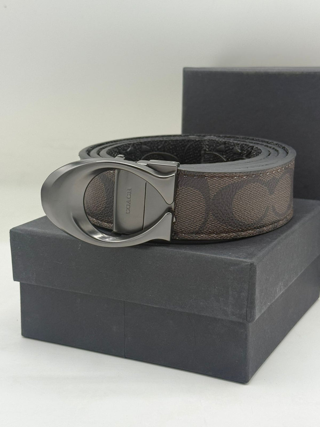 Coach Reversible Signature "C" Buckle Brown Belt