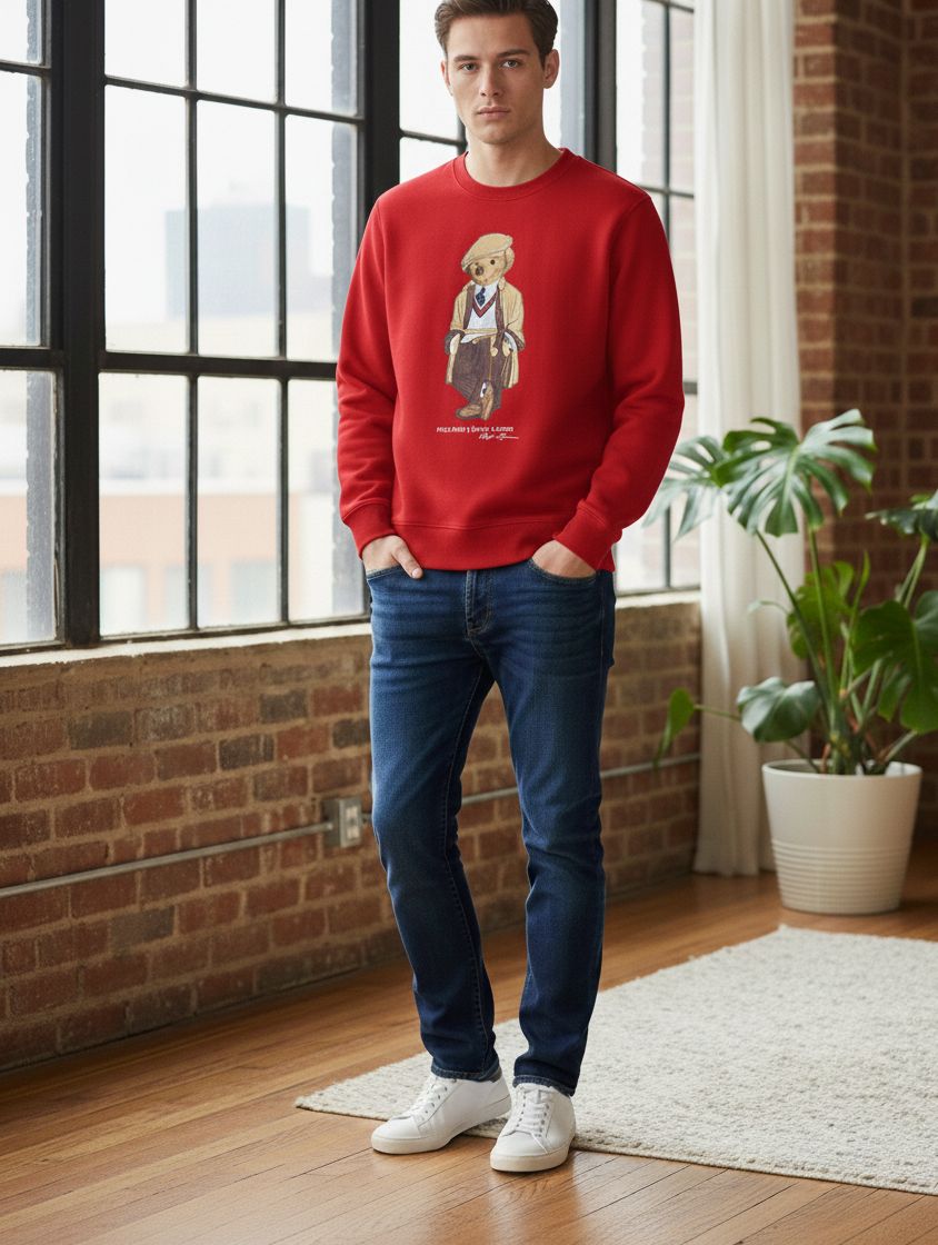 RL Bear Sweatshirt Red