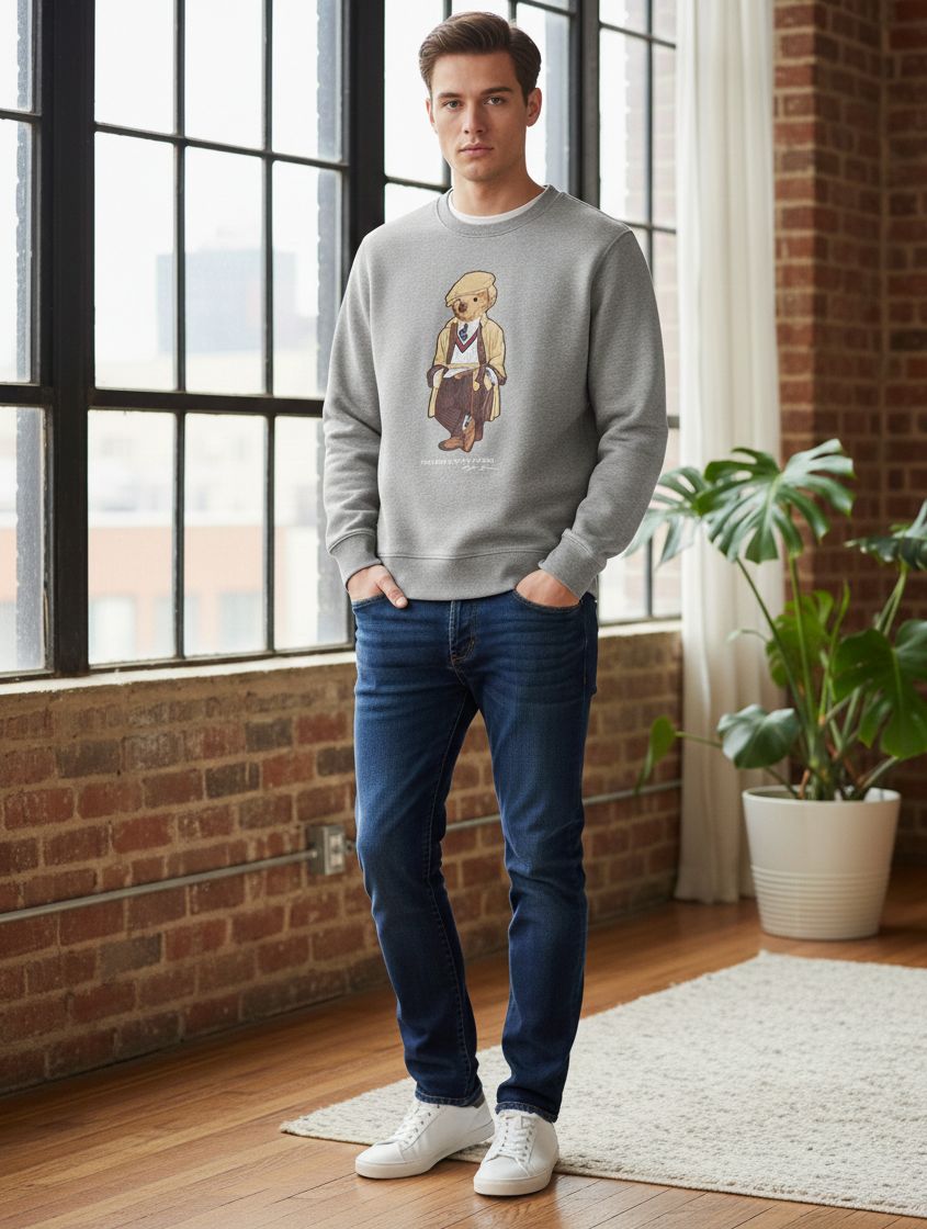 RL Bear Sweatshirt Grey